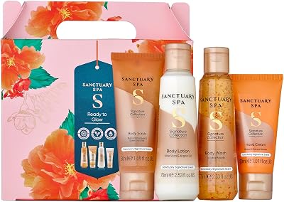 Sanctuary Spa Ready To Glow Gift Set for Women, Vegan, Cruelty-Free, 230ml