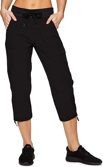 rbx active women's cargo lightweight woven capri pant