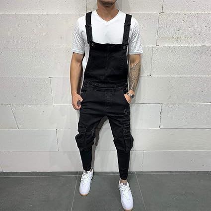 denim cargo jumpsuit