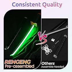 RENGENG Light Up Muichiro Sword, 30 Inches