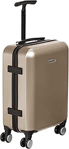 Amazon Basics Hardshell Spinner Suitcase with Built-In TSA Lock, 22.8-Inch, Gold