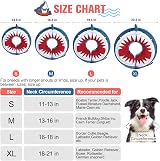 BEAUTYZOO Inflatable Dog Cone Collar Large 16-18 in Neck Blue Shark view 2