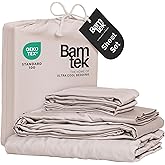 Bamtek 100% Viscose from Bamboo Sheets California King Size, Super Soft Bedding Set, 4PC Cooling Sheets for Hot Sleepers, Vegan Silk Moisture Wicking, Organically Grown Bedsheet, Blush - 72" x 84"