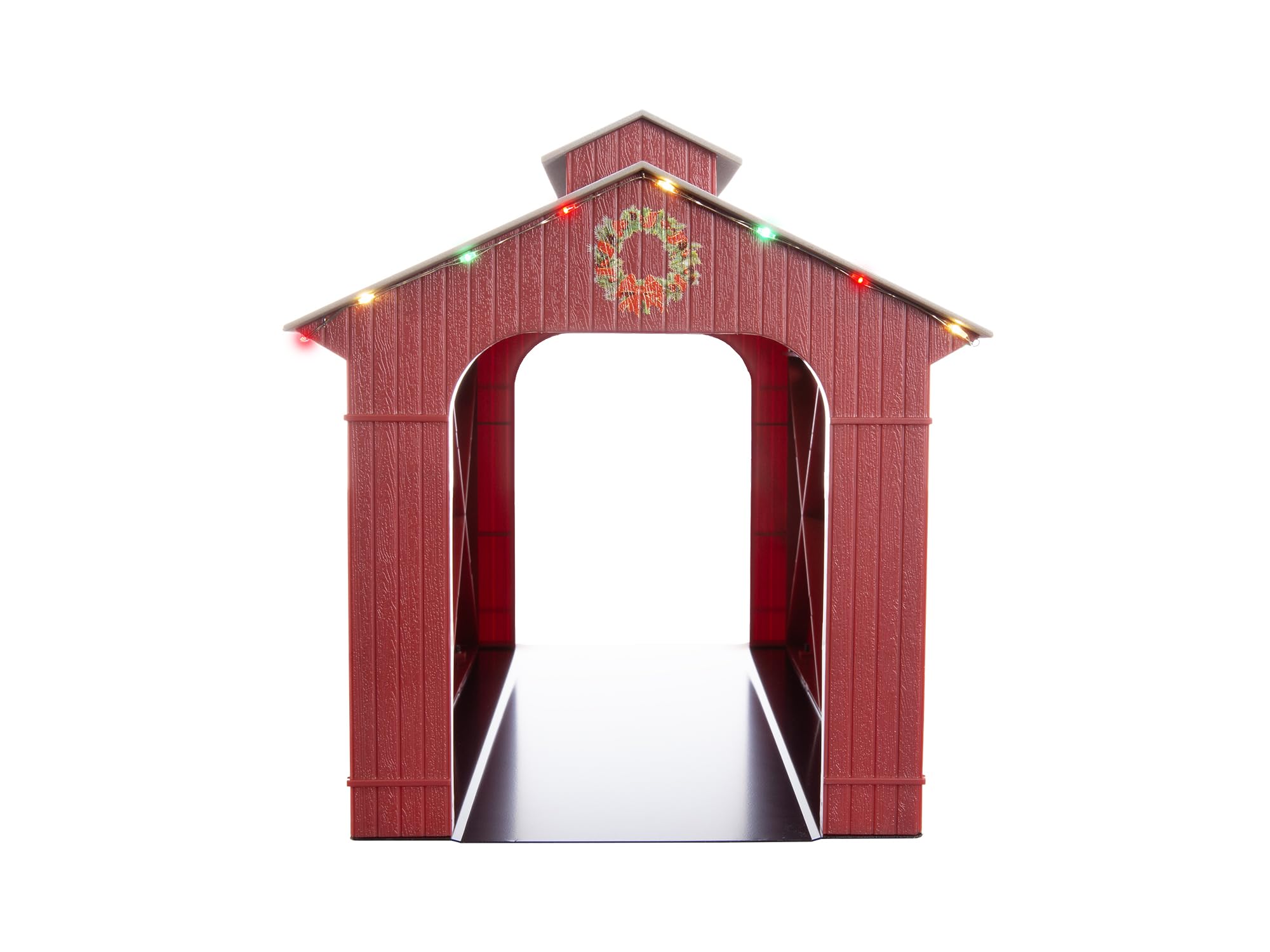 Lionel Christmas, Electric O Gauge Model Train Accessories, Lighted Christmas Half Covered Bridge (1929090)