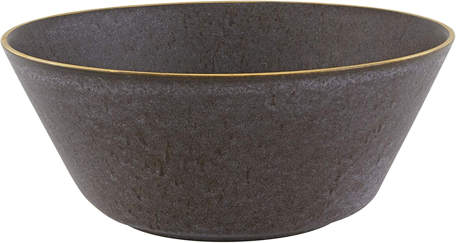 Casa Alegre Gold Stone Bronze Salad/Serving Bowl Serving