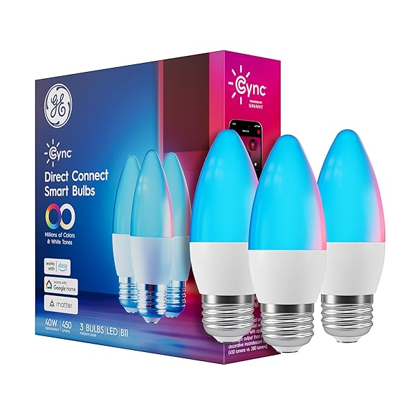 GE CYNC SMART LED LIGHT BULBS, COLOR CHANGING...