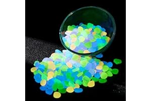 100pcs Outdoor Yard Luminous Stones Garden Pebbles Glow in Dark Fish Tank Aquarium Decoration Natural Stones