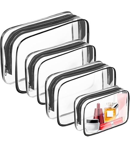 clear travel makeup bag with 6 external organizer case cosmetic BEFORYOU Pack Toiletry Carry Pouch Zipper Portable Plastic Waterproof TSA Approved for Vacation Bathroom and Organizing (White, Large) : Beauty & Personal Care easy to grab Fjällräven Kanken Mini Sac activity:lifestyle Color:Chrome Silver Prism-Lite 0150