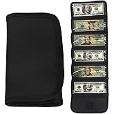 Money Organizer,Money Organize for Cash with 6 Zippered Pocket Multipack Pouch,Small Travel Casher Holder,Cash Holder for Bills,Coins,Foreign Currencies
