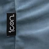 icon Natalia Velvet Bean Bag Chair, Mineral Blue, Large Adult Armchair view 8