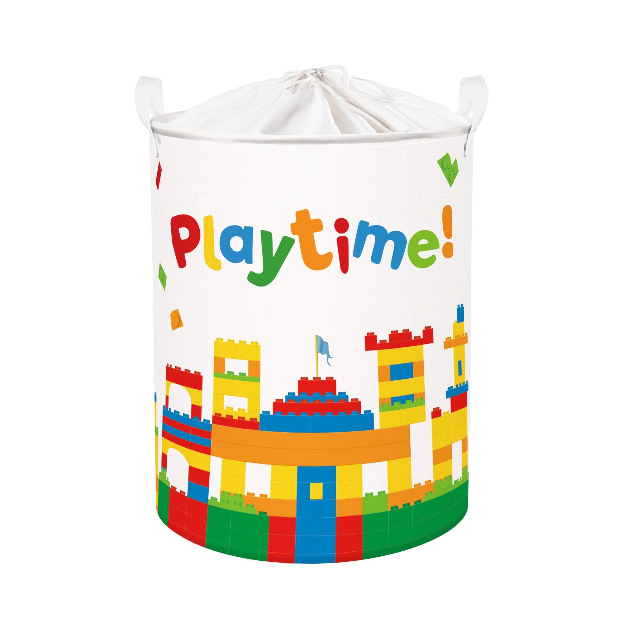 Clastyle Study Baby Laundry Hamper Collapsible Clothes Kids Storage Basket Waterproof Boy Girls Toy Box for Nursery Room, Play Time, 40x50 cm