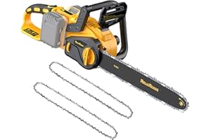 ReliaRoads 16-Inch Brushless Chainsaw, 40V (2 x 20V MAX) Cordless Battery Powered Chain Saw Compatible DeWALT Battery, Ideal for Wood/Tree Cutting, Pruning, Tool Only (Battery Not Included)