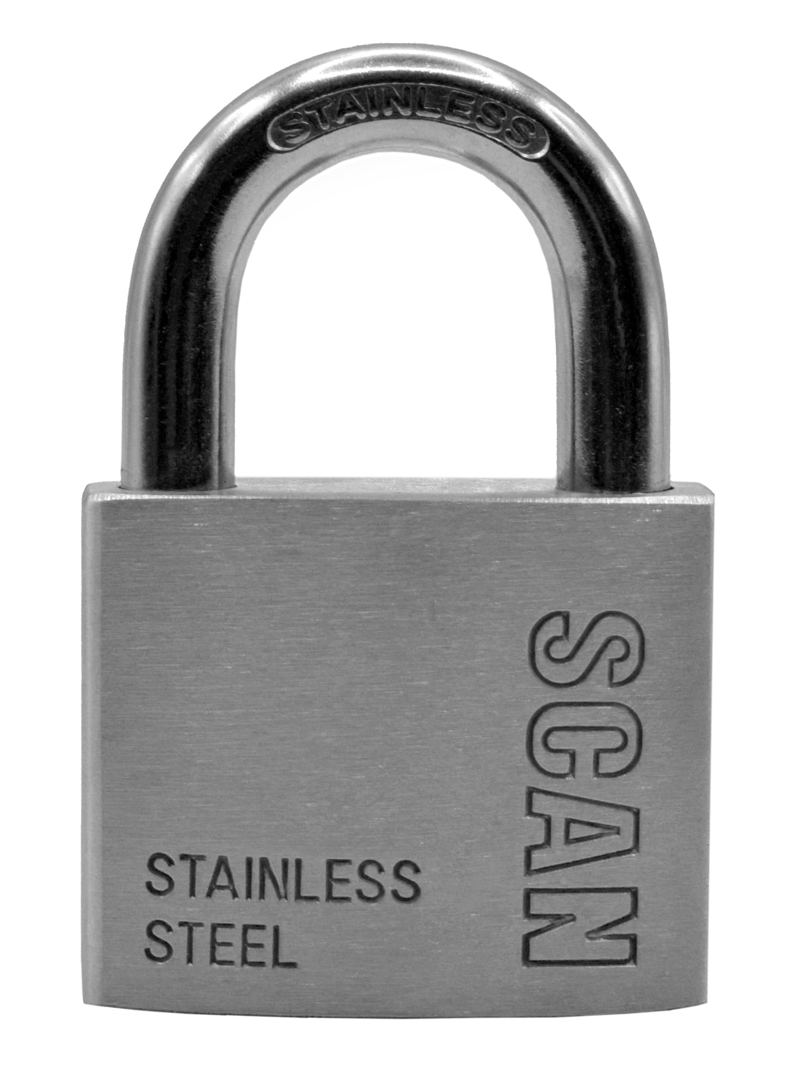 SCAN SCAPLSS50 Stainless Steel Padlock, Silver