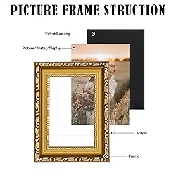 MIEVU 4×6 Picture Frame Gold - Picture Frames for