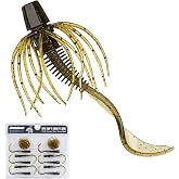 QualyQualy Grub Fishing Lures 10pcs Realistic Swimbait Kit with Skirt | 2.95" Soft Bait Grub for Bass, Grub Tail Worms for Bass Fishing, Saltwater &amp; Freshwater Lures