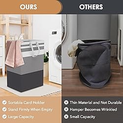 75L Large Laundry Hamper with Handles, Dirty