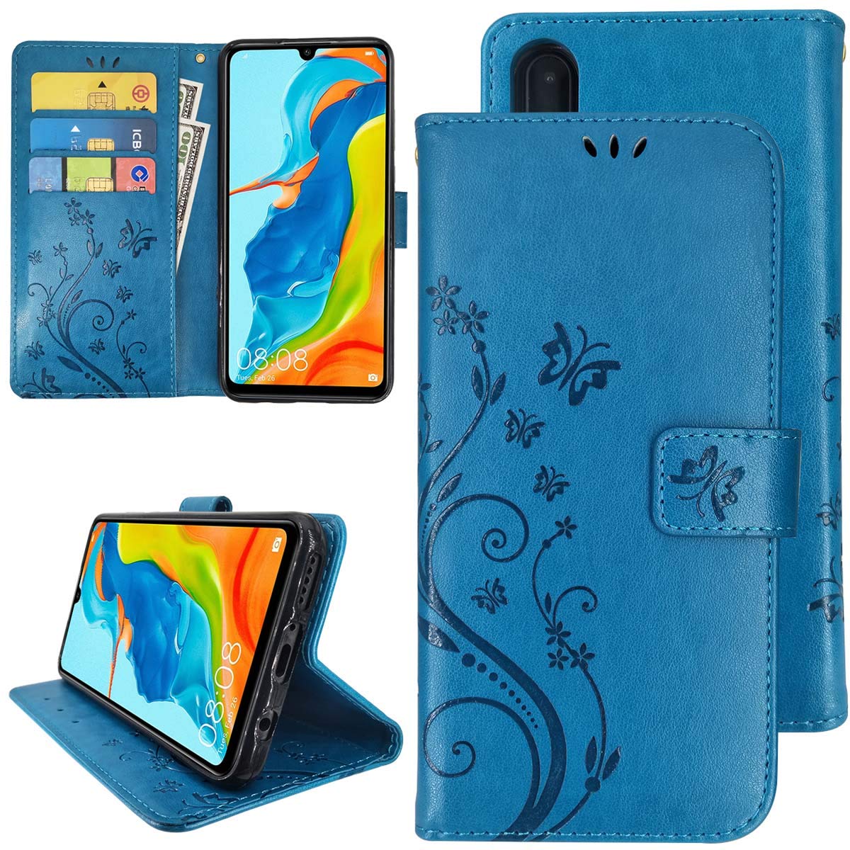 KUAWEI Handy Huawei P30 Lite Hülle Wallet Case Amazon.de Elektronik