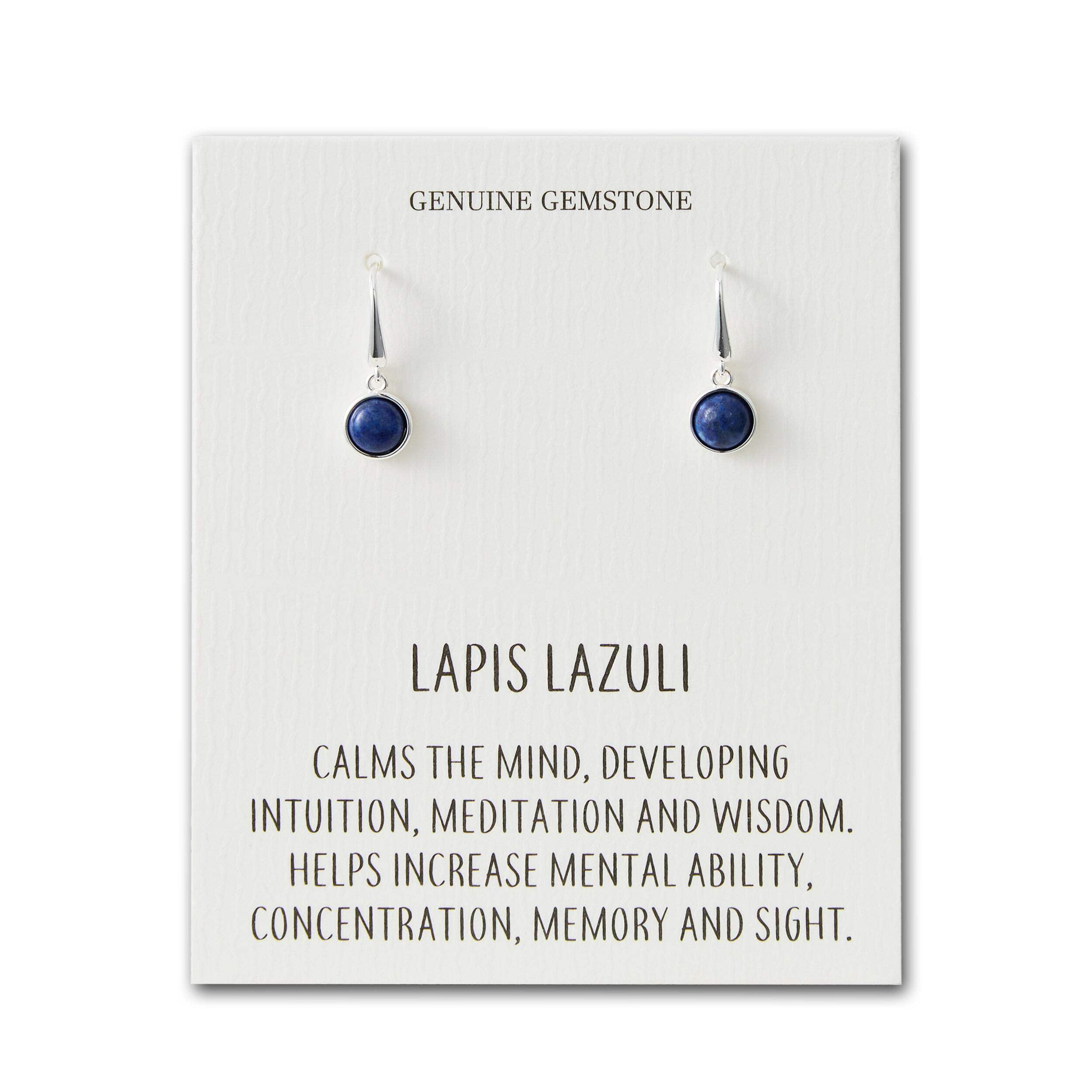 Philip Jones Lapis Drop Earrings with Quote Card