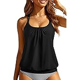 Yonique Modest Tankini Tops for Women - Loose Fit Swim Tops No Bottom