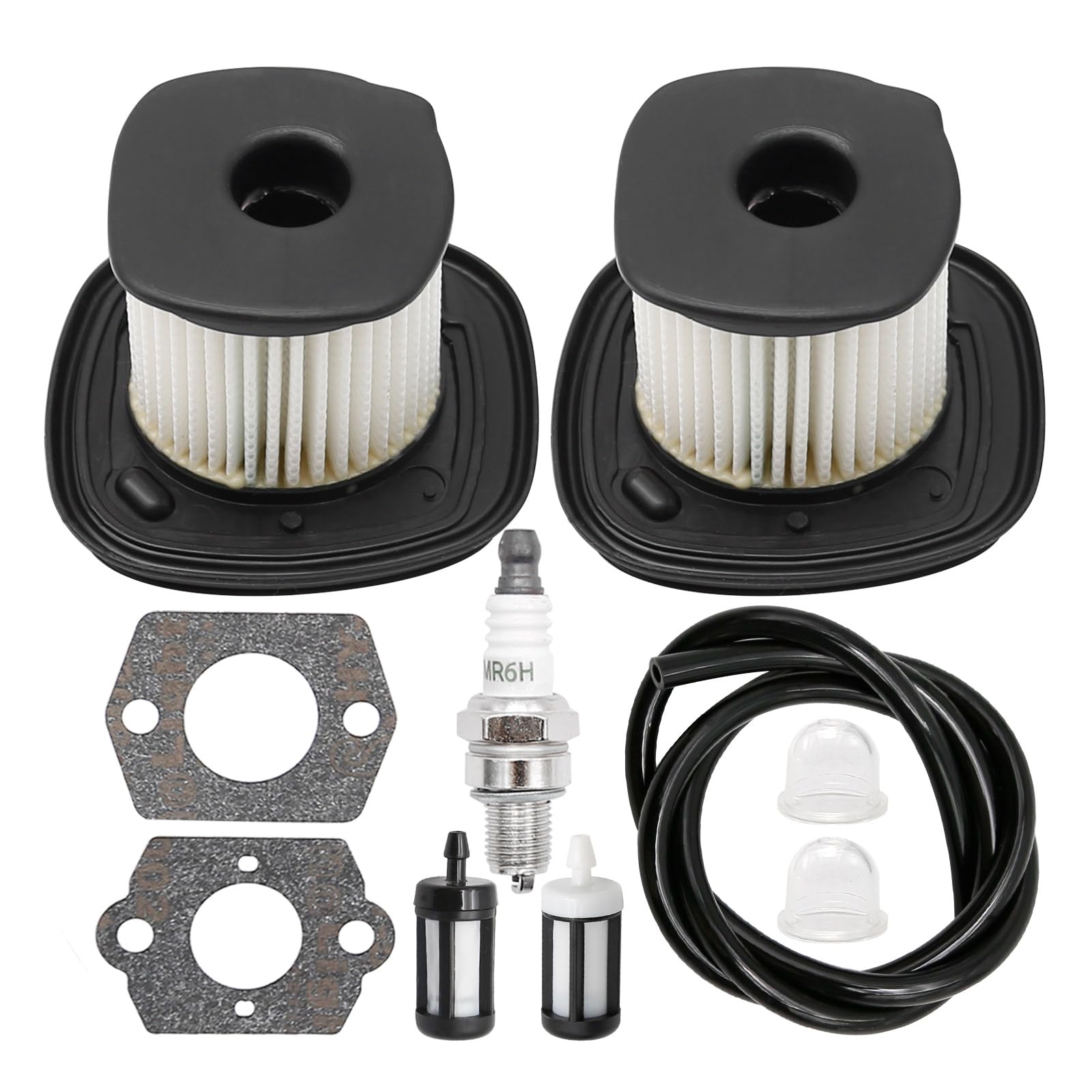 Hoypeyfiy 2 Pcs 4241 140 4404 Air Filter Kit with Fuel Filter, Replacement for Sthil BG86 BG86C SH86 BG66 BG56 Leaf Blowers, Replaces 4241-140-4404 4241-140-4403 4241-140-4400 HD2 Air Filter