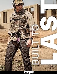 CQR Men's Tactical Pants, Water Resistant Ripstop