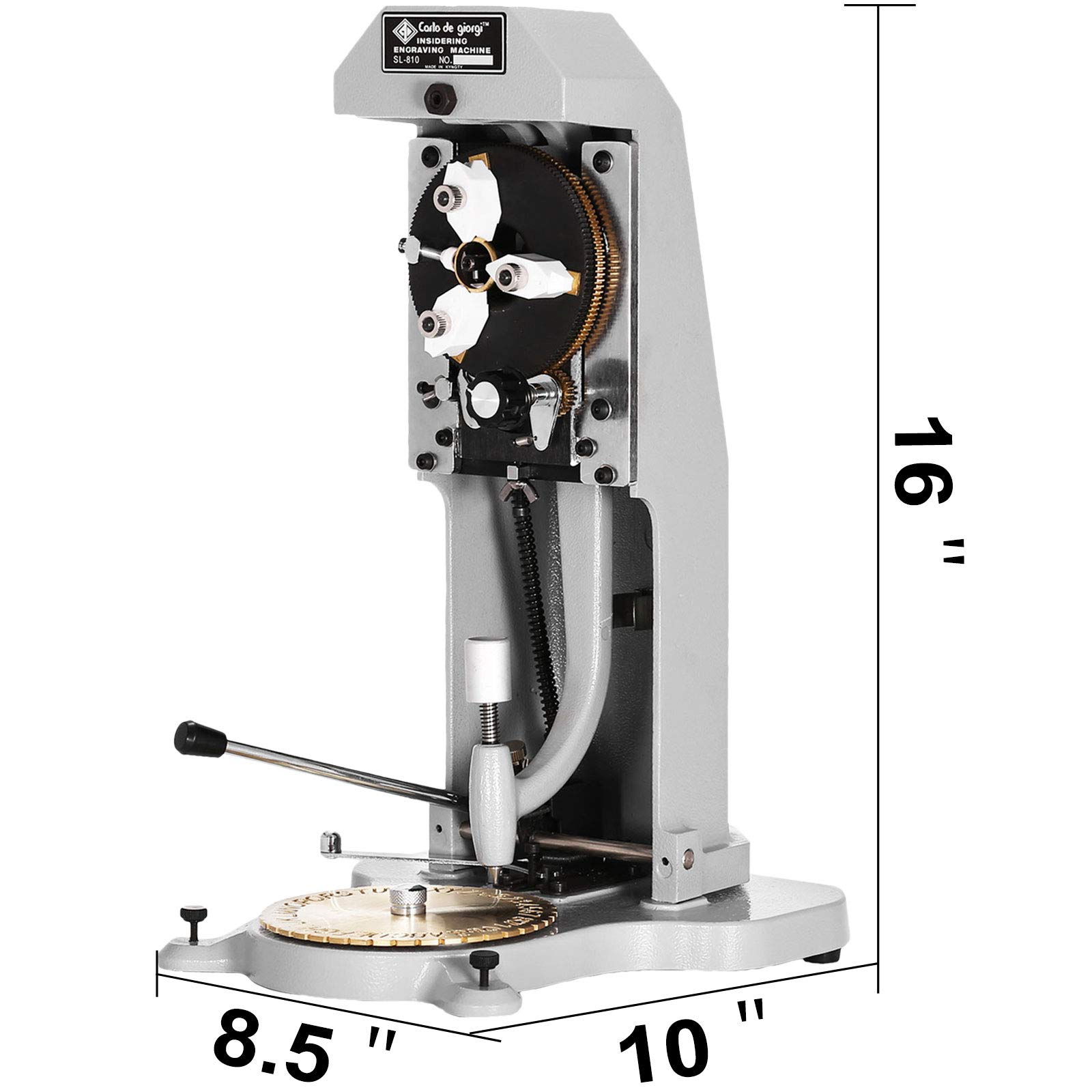 VEVOR Inside Ring Engraver Double Sided Dial Stamper 1.5mm-2.0mm Character Letter Block Machine for Rings Inner Engraving