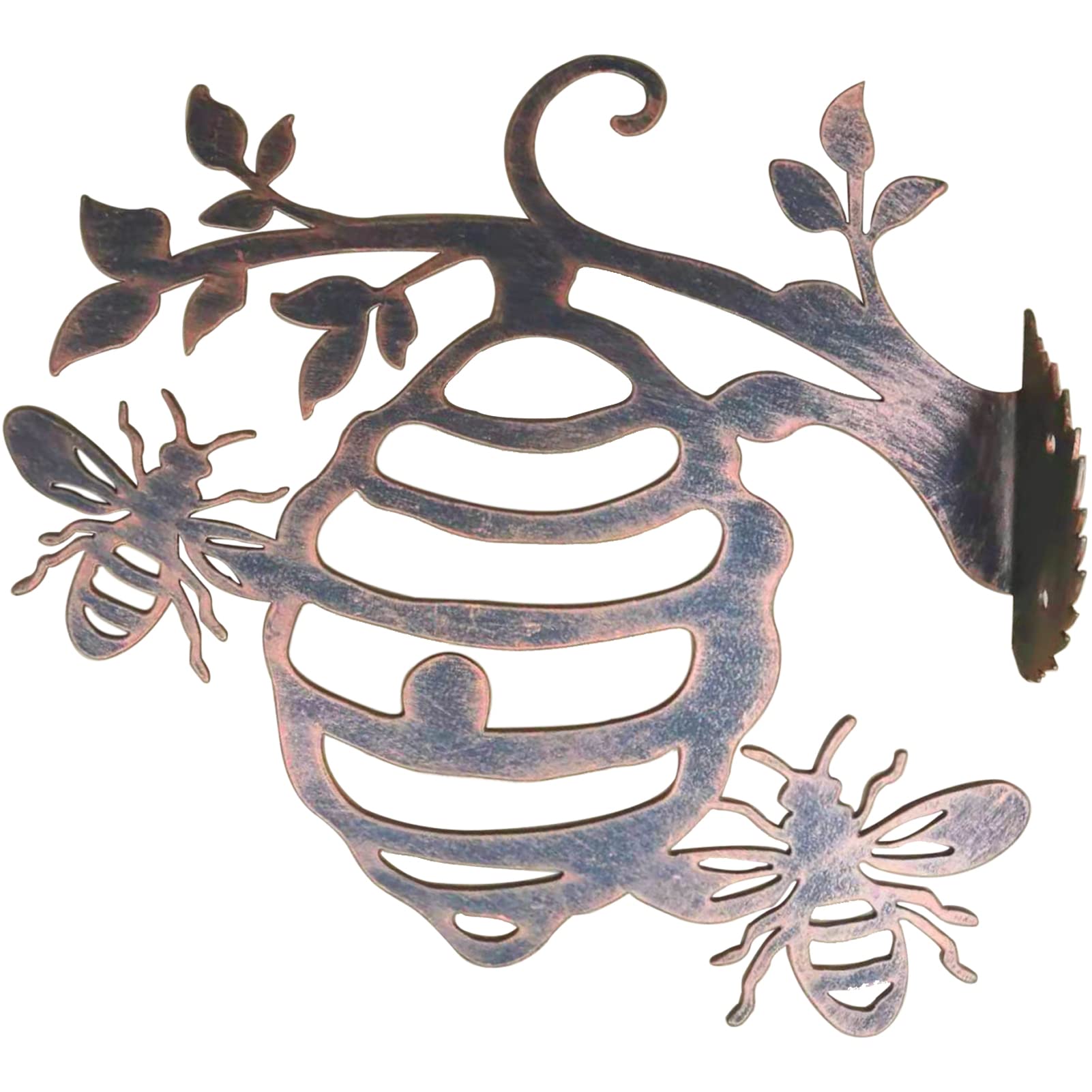 Adove Bee Wall Art Rusty Metal Bee Hive For Garden Decor Outdoor Wall Ornaments