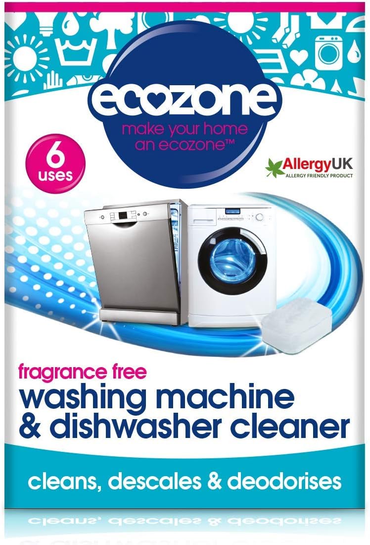 Ecozone Washing Machine & Dishwasher Cleaner Tablets 6 Pack 2-in-1