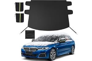 Instraella Windshield Cover for Ice and Snow, Heavy Duty Oxford Fabric, Secure Fit Windproof Frost Snow Cover Windshield Prot