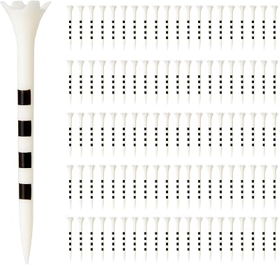 Tees de Golf en Plastique, 8,3cm, Lot de 100, Blanc