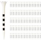 Amazon Basics Golf Tees with Height Marker System- Recycled Plastic Tees with 4-Prong Head - Golf Course Accessories - White - 100 Pack