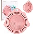 Foldable Silicone Makeup Brush Cleaner Bowl - Etercycle Portable Cleaning Tool for Brushes, Powder Puffs, and Sponges (Pink)