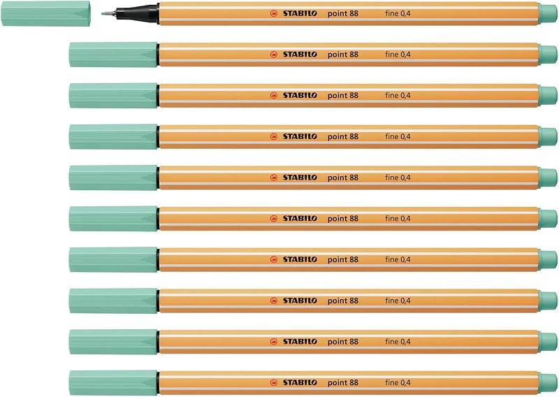 STABILO point 88 Fineliner Pack of 10 Eucalyptus
