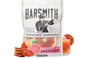 Barsmith Dehydrated Grapefruit - Made with 100% Real Grapefruit - Burst Of Citrus Flavor - Perfect for Mocktail, Cocktail Garnish & Culinary Dishes - Ideal For Home & Bar Use - 1.6oz (Pack of 1)