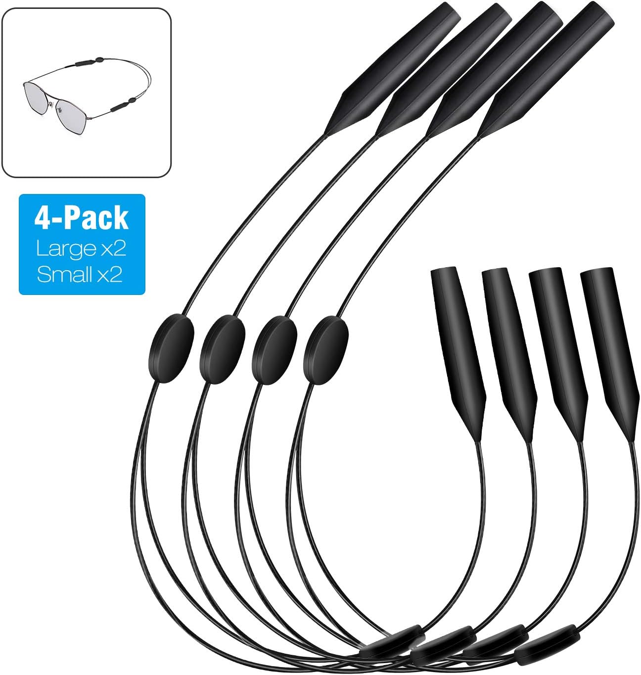 MoKo Adjustable Eyewear Retainer, Universal Fit Sports Sunglasses