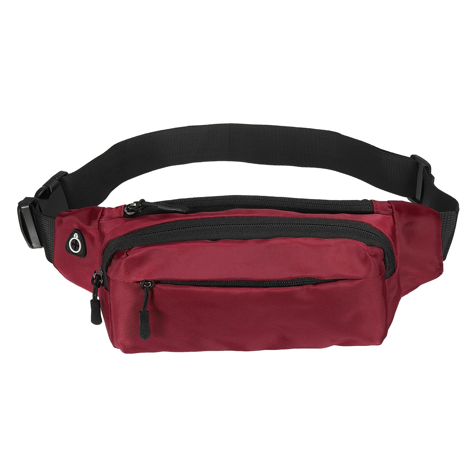 PATIKIL Fanny Pack, Adjustable Belt Bum Bag for Men and Women Waterproof Belt Bag for Traveling Hiking, Red