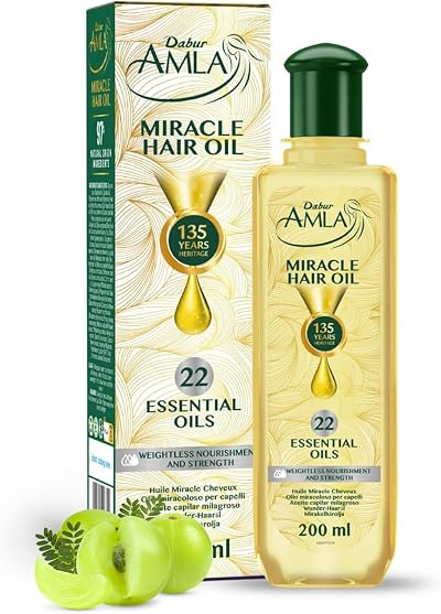 Dabur Amla Miracle Hair Oil 200ml | Weightless Nourishment Strength 97% Natural