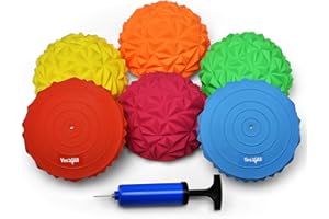Yes4All 3 Shapes Hedgehog Balance Pods and Balance Disc, Rocky Balance, Stability, Core Strength, Coordination for Adults, Ob