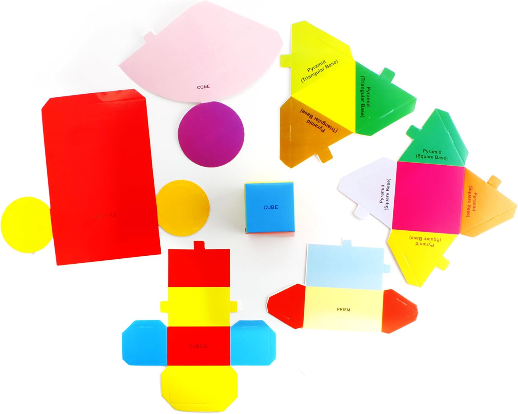 Wisetime Folding Geometric Shapes Set ( 7 Pcs x 2 Each )