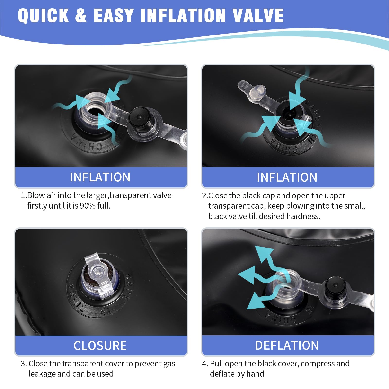 Large Portable Inflatable Hair Washing Basin for Bedridden - Wash Hair in Bed with Inflatable Shampoo Bowl.For Elderly,Disabled,Injured,Ideal Inflatable Sink for Locs Detox (Black)