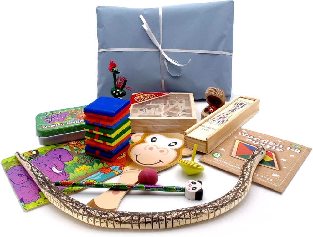 Brimtoy Wooden Pass the Parcel 10 Layer Birthday Game for Kids 3+ Non-Plastic