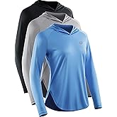 NELEUS Women's Sun Protection Running Shirts Workout Athletic Shirts with Hoods