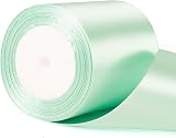 ZSYIULIA Mint Green Satin Ribbon 22m x 10cm Wedding Gift Car Decoration