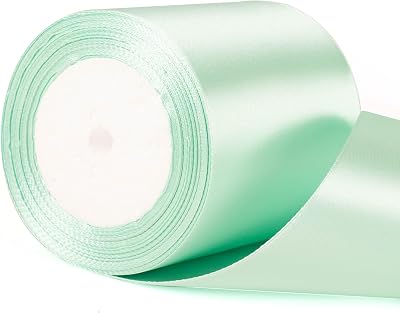 ZSYIULIA Mint Green Satin Ribbon 22m x 10cm Wedding Gift Car Decoration