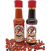 ( 2 pack ) Camananga Salsa Chiltepin Red, Camananga Tepin Red Seafood Sauce Original by Lencho 4x4 and Marisquero from Guasave Sinaloa, 5 oz
