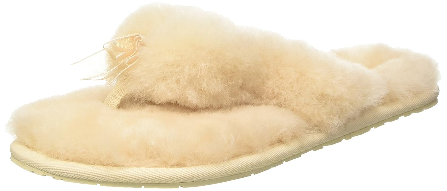UGG Women's W Fluff Flip Flop Slippers, Beige (Natural), 8.5 UK Amazon