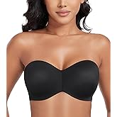 Lemorosy Minimizer Strapless Bra for Women Large Bust Full Support n-Slip Convertible Underwire Bandeau Bra