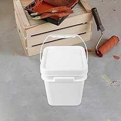 Alipis Paint Bucket with Lid 2.6 Gallon White