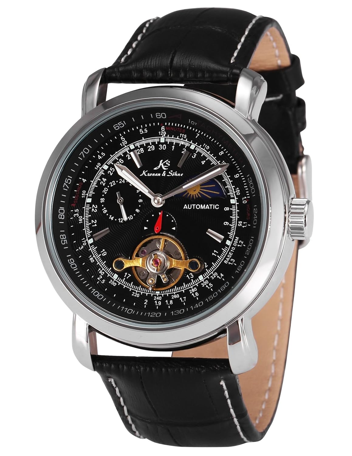 KS KS068 Luxury Faux Tourbillion Moon Phase Automatic