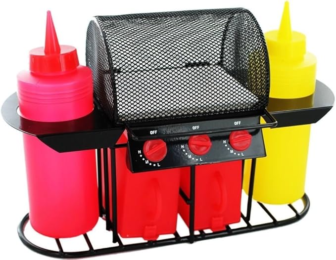 Invero® Retro Style Summer BBQ Grill Condiment Sauce Holder Salt
